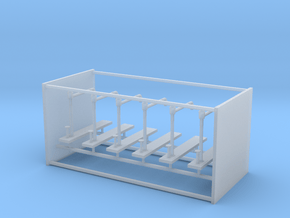 6x Z Scale Water Crane Model Variant C in Clear Ultra Fine Detail Plastic