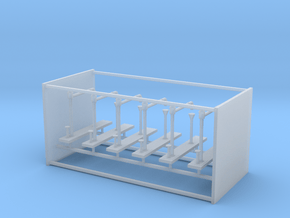 6x Z Scale Water Crane Model Variant D in Clear Ultra Fine Detail Plastic