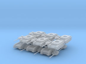6mm Panzer IV F2 Tanks (12) in Clear Ultra Fine Detail Plastic