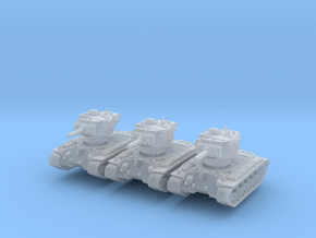 M45 Pershing (no skirts) (x3) 1/200 in Clear Ultra Fine Detail Plastic