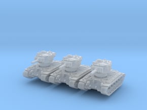 M45 Pershing (no skirts) (x3) 1/220 in Clear Ultra Fine Detail Plastic