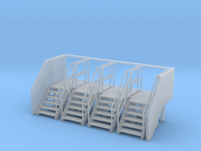 Factory Stairs in HO Scale - 4 sets in Clear Ultra Fine Detail Plastic
