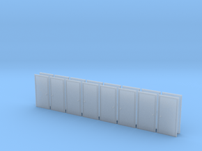 Metal Door in HO Scale - set of 16 in Clear Ultra Fine Detail Plastic