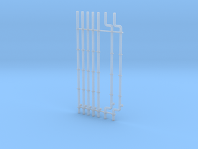 Warehouse Drain Pipes in HO Scale in Clear Ultra Fine Detail Plastic