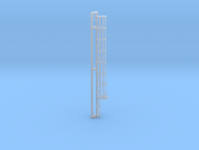 Ladder with Safety Cage in HO scale in Clear Ultra Fine Detail Plastic