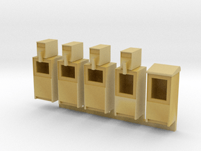 Newspaper Boxes in 1:35 scale in Tan Fine Detail Plastic