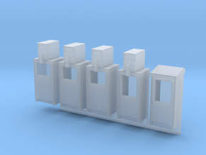 Newspaper Boxes in 1:35 scale in Clear Ultra Fine Detail Plastic
