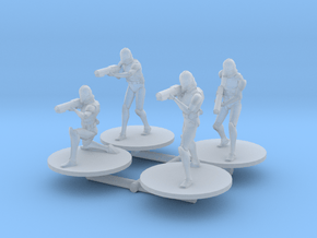 23mm Phase 2 Clone Troopers (4) in Clear Ultra Fine Detail Plastic