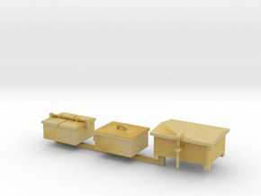O Railroad Signal Boxes - Small in Tan Fine Detail Plastic