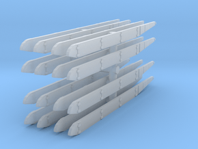 T-72 Side Skirts set (x8) 1/160 in Clear Ultra Fine Detail Plastic
