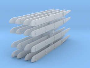 T-72 Side Skirts set (x8) 1/200 in Clear Ultra Fine Detail Plastic
