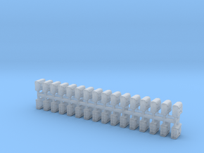 Modern Jerrycans 1/72 scale 30 pcs in Clear Ultra Fine Detail Plastic
