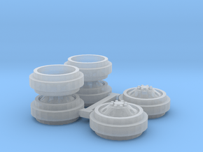 1/64 Alcoa Dually Rims (1 Set) in Clear Ultra Fine Detail Plastic