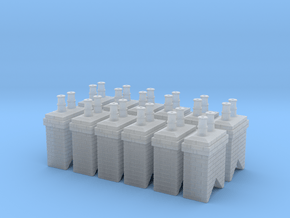 Chimney Stack 1 X 12 N Scale in Clear Ultra Fine Detail Plastic