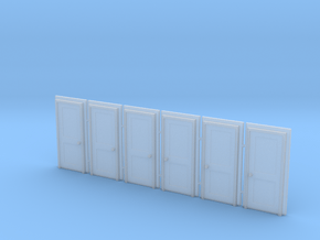 Door Type 4 - 810 X 2000 X 6 - N Scale in Clear Ultra Fine Detail Plastic
