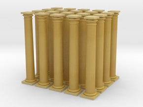 20 Doric Columns 20mm high v4 in Tan Fine Detail Plastic