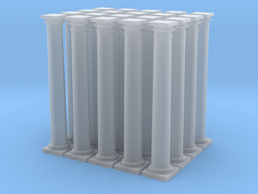 20 Doric Columns 20mm high in Clear Ultra Fine Detail Plastic