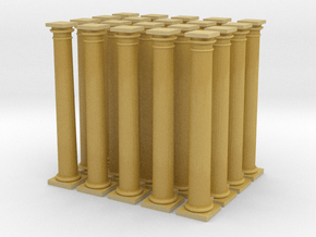20 Doric Columns 35mm high (HO) Scaled in Tan Fine Detail Plastic