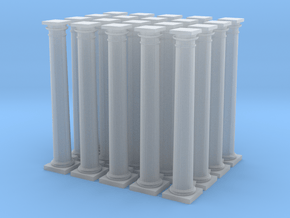 20 Doric Columns 35mm high (HO) Scaled in Clear Ultra Fine Detail Plastic