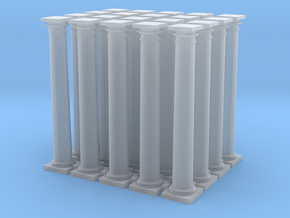 20 Doric Columns 45mm high  in Clear Ultra Fine Detail Plastic
