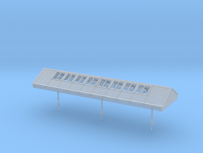 Narrow Canopy Assembly N Scale in Clear Ultra Fine Detail Plastic