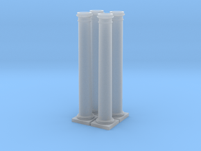4 columns 75mm high in Clear Ultra Fine Detail Plastic