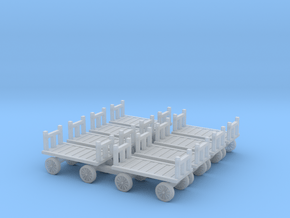Baggage Cart N Scale Luggage Carts in Clear Ultra Fine Detail Plastic