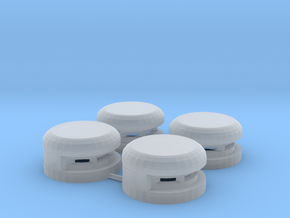 15 mm Round Bunker x4 (1) in Clear Ultra Fine Detail Plastic