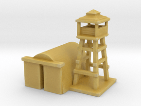 1/285 Airport Tower w/ Hanger in Tan Fine Detail Plastic