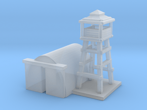 1/285 Airport Tower w/ Hanger in Clear Ultra Fine Detail Plastic
