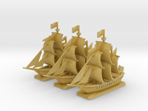 Light Frigate Squadron with bases, 22 gun: 1/500 s in Tan Fine Detail Plastic