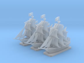 Light Frigate Squadron with bases, 22 gun: 1/500 s in Clear Ultra Fine Detail Plastic