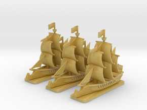 Ram Frigate Squadron with bases, 22 gun: 1/500 in Tan Fine Detail Plastic