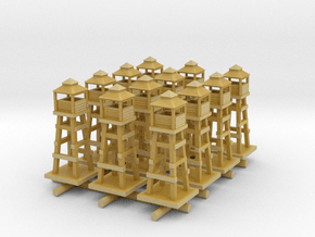 1/285 Airport Tower/Watch tower x12 in Tan Fine Detail Plastic