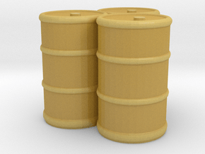 Oil Drums (3) in Tan Fine Detail Plastic