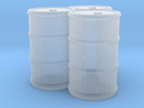Oil Drums (3) in Clear Ultra Fine Detail Plastic