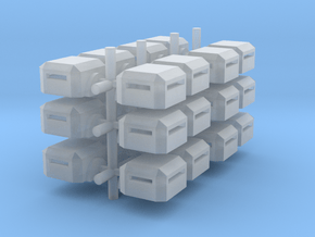 Square Bunker (x24) in Clear Ultra Fine Detail Plastic