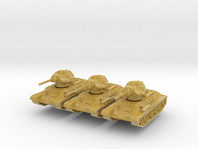 T-34-76 1941 fact. 183 late (x3) 1/200 in Tan Fine Detail Plastic