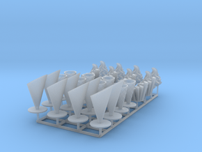 16 ICE & FRIES display stands (1:87) in Clear Ultra Fine Detail Plastic