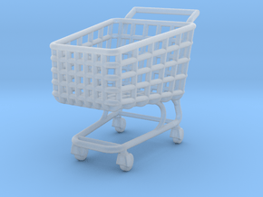 Miniature Shopping Trolley (Heroic scale) in Clear Ultra Fine Detail Plastic