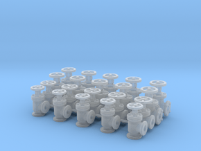 20 Valves (various designs) For 1.6mm (1/16") Rod in Clear Ultra Fine Detail Plastic