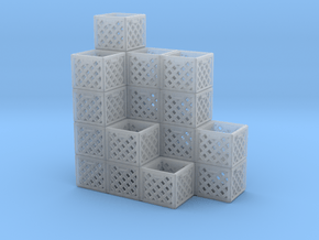 Milk Crate Stack 1 in Clear Ultra Fine Detail Plastic
