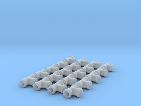 Miniature Pipe Connectors Ts 3/32" 2.4mm (X20) in Clear Ultra Fine Detail Plastic