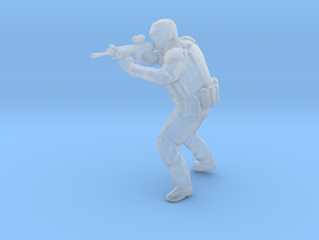 Swat-team - RIFLE shooter B in Clear Ultra Fine Detail Plastic
