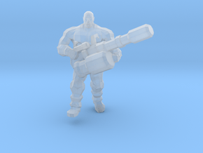 Heavily Armed Gas Miner in Clear Ultra Fine Detail Plastic