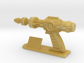 Futuristic Proton Pistol Miniature in Tan Fine Detail Plastic
