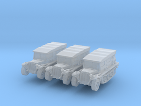 Sdkfz 10 B (covered) (x3) 1/200 in Clear Ultra Fine Detail Plastic