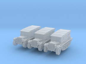 Sdkfz 10 B (covered) (x3) 1/220 in Clear Ultra Fine Detail Plastic