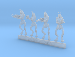 Prawn Aliens' with Assorted Weapons - Sprue A in Clear Ultra Fine Detail Plastic