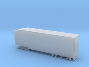 N Gauge Articulated Lorry Hi Box Trailer in Clear Ultra Fine Detail Plastic